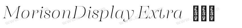 MorisonDisplay Extra字体转换